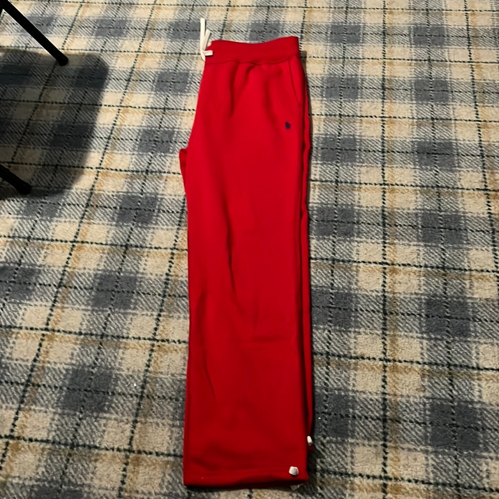 Mens Polo Sweatpants. Red